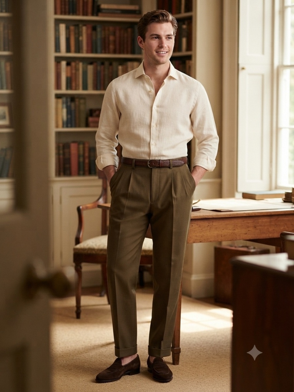 NWT Perry Ellis Portfolio Premium No-Iron Wrinkle-Free Twill Khaki Pants 38x34 - Picture 7 of 7